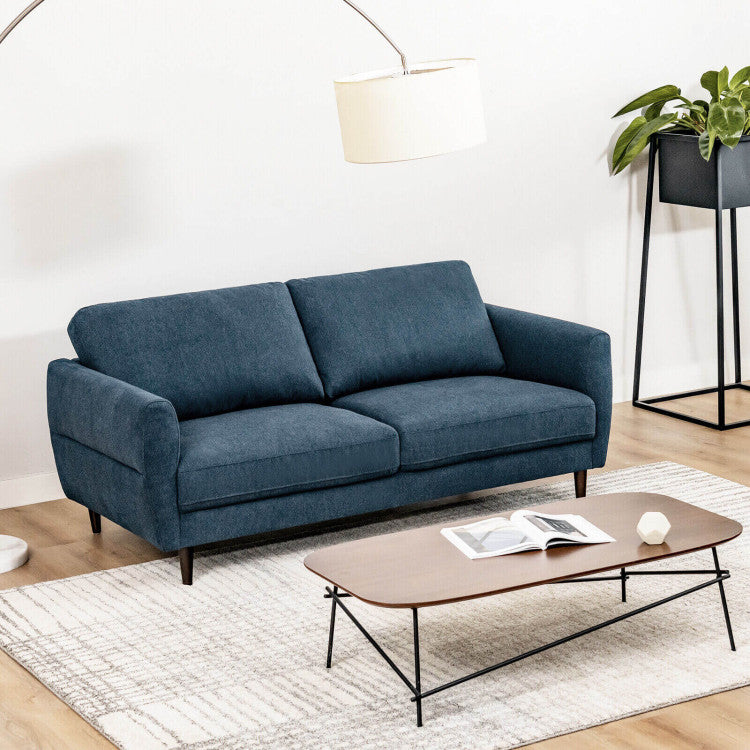 Home 72 Inch Small Fabric Loveseat Sofa Couch with with Solid Frame