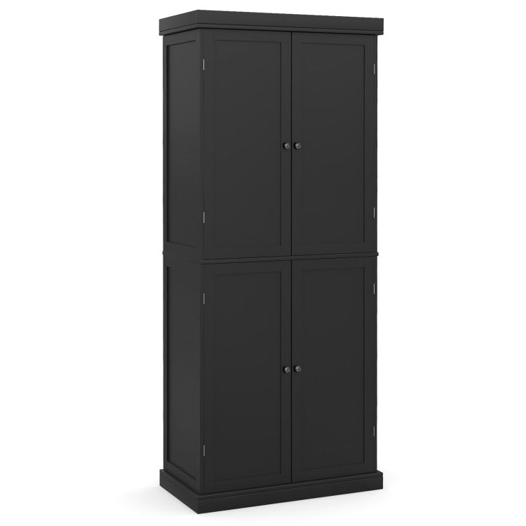 Home 72.5 Inches Tall Pantry Cabinet with 6-Tier Shelves and 4 Doors