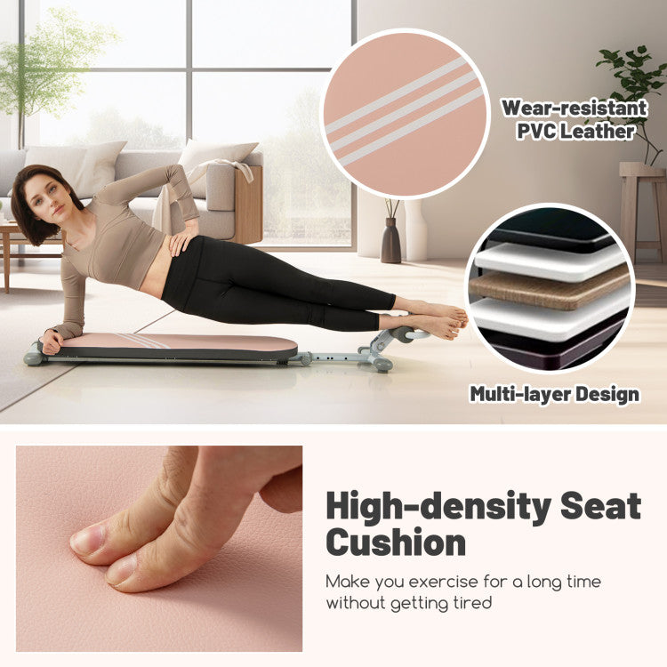 Fitness Multifunctional Sit Up Bench Workout Bench with 3 Gear Adjustable Angles and Adjustable Length