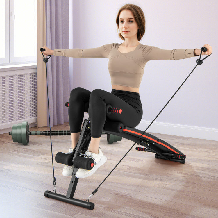 Fitness Multifunctional Sit up Bench 4 Position Adjustable Metal Workout Bench
