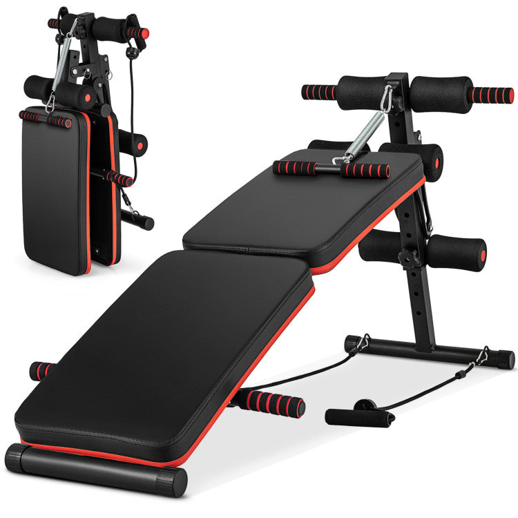 Fitness Multifunctional Sit up Bench 4 Position Adjustable Metal Workout Bench
