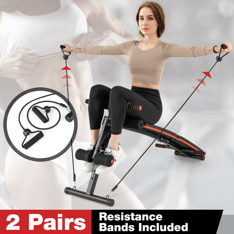 Fitness Multifunctional Sit up Bench 4 Position Adjustable Metal Workout Bench