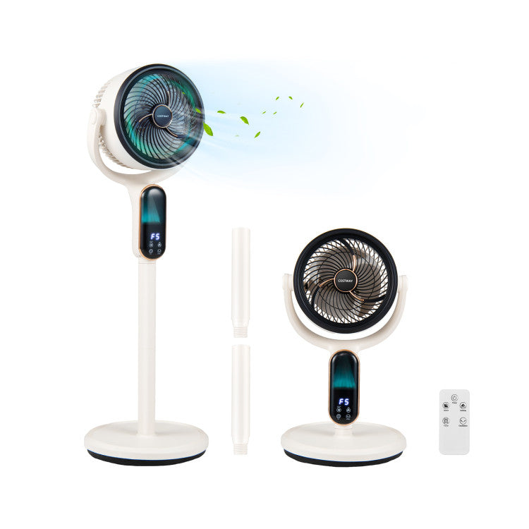 Applianace Oscillating Pedestal Fan with 8 Speeds Remote and 12H Timer