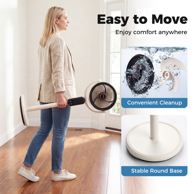 Applianace Oscillating Pedestal Fan with 8 Speeds Remote and 12H Timer