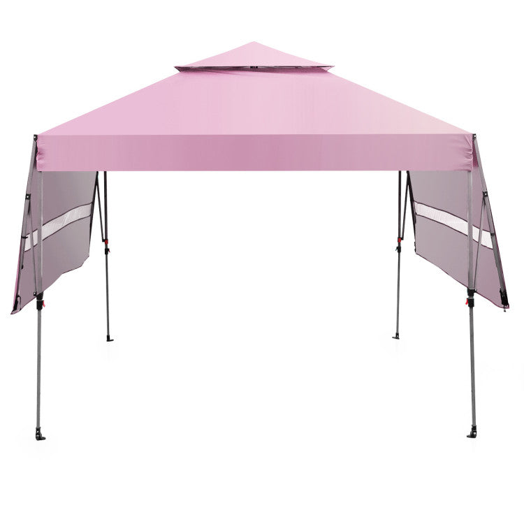 Outdoor 10 x 17.6 Feet Outdoor Instant Pop-up Canopy Tent with Dual Half Awnings
