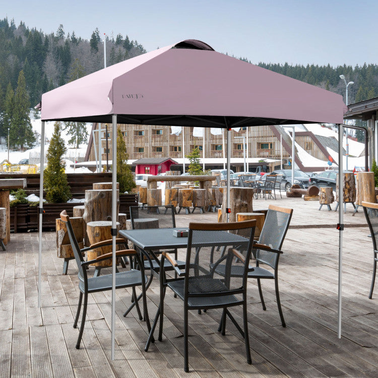 Outdoor 6.6 x 6.6 Feet Outdoor Pop-up Canopy Tent with Roller Bag