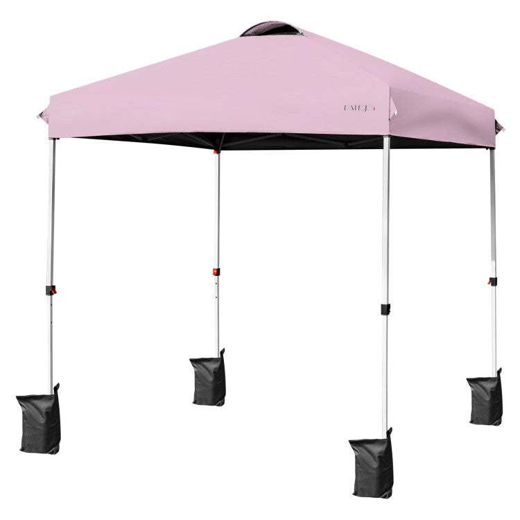 Outdoor 6.6 x 6.6 Feet Outdoor Pop-up Canopy Tent with Roller Bag