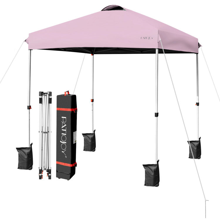 Outdoor 6.6 x 6.6 Feet Outdoor Pop-up Canopy Tent with Roller Bag