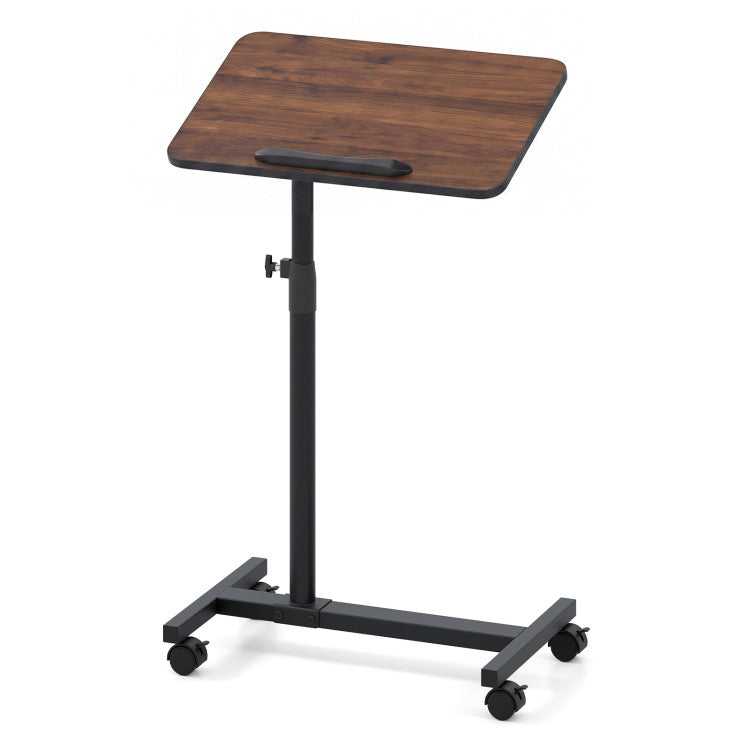 Modern Over Bed Food Tray Small Rolling Computer Table