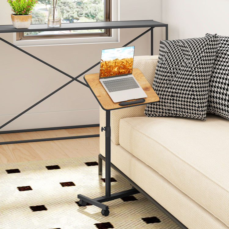 Modern Over Bed Food Tray Small Rolling Computer Table