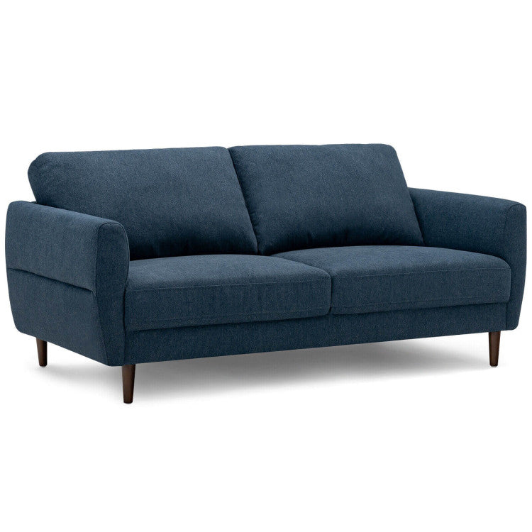 Home 72 Inch Small Fabric Loveseat Sofa Couch with with Solid Frame