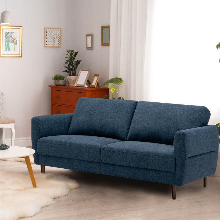 Home 72 Inch Small Fabric Loveseat Sofa Couch with with Solid Frame