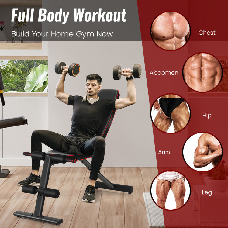 Fitness Adjustable Weight Bench Strength Training for Full Body Workout