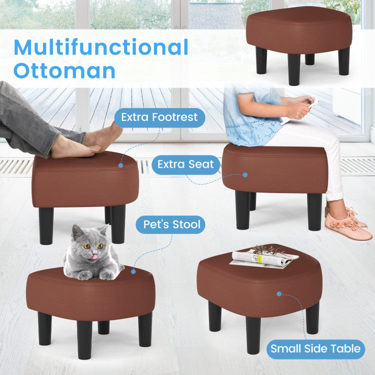 Home Modern Club Swivel Accent Chair with Ottoman Footrest Curved Backrest