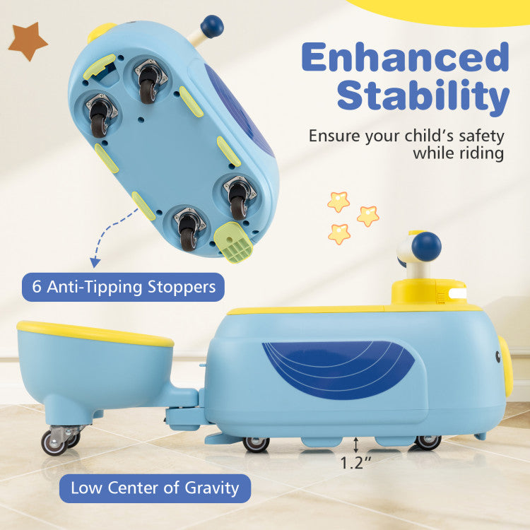 New Toddler Light Music Ride on Toy with Trailer
