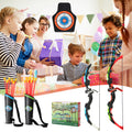 Outdoor Youth Archery Bow Set with LED Light Up Bow and 20 Suction Cup Arrows for Kids
