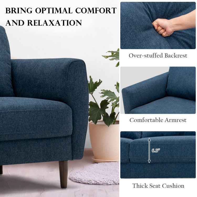 Home 2 Pieces Modern Upholstered Sofa Set with Removable Cushion Covers