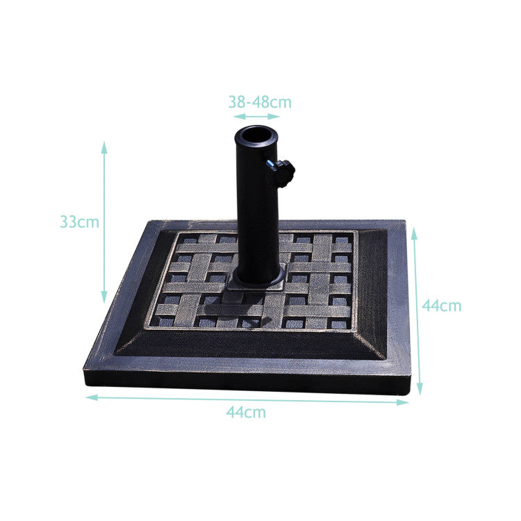 Outdoor 17.5 Inch Heavy Duty Square Umbrella Base Stand of 30 lbs for Outdoor