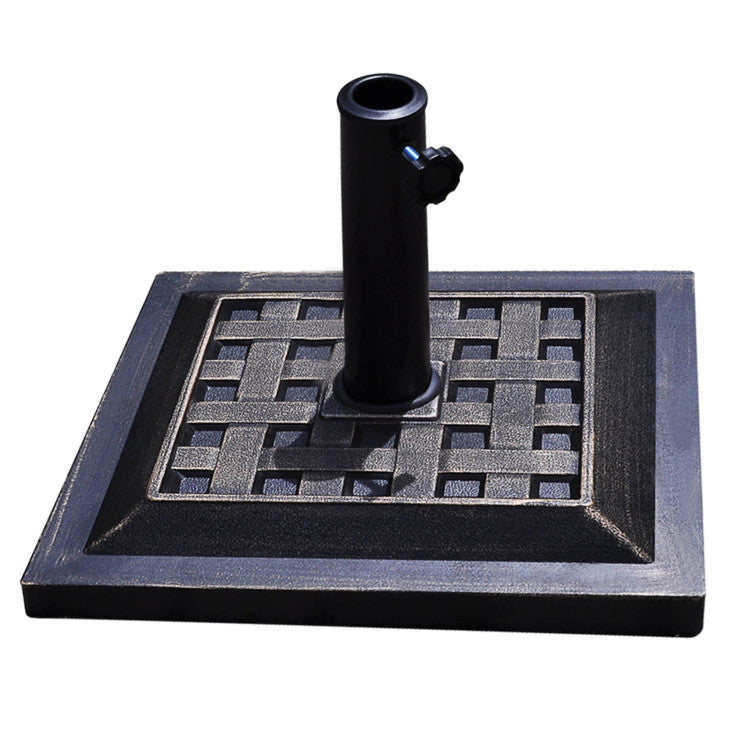 Outdoor 17.5 Inch Heavy Duty Square Umbrella Base Stand of 30 lbs for Outdoor