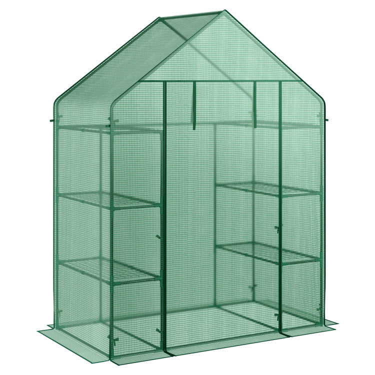 Outdoor Portable 4 Tier Walk-in Plant Greenhouse with 8 Shelves
