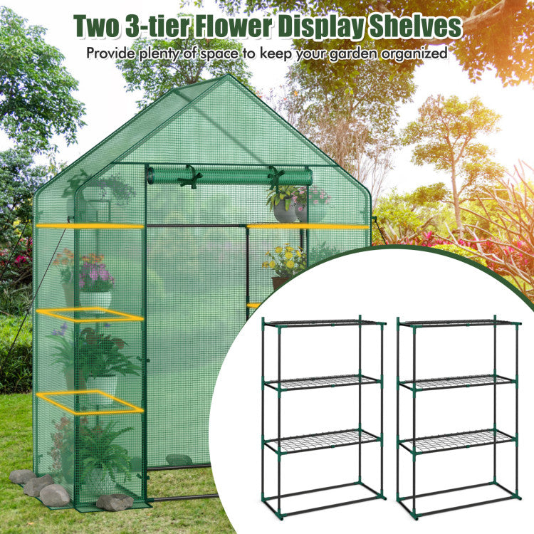 Outdoor Portable 4 Tier Walk-in Plant Greenhouse with 8 Shelves