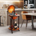 Home 16th Century Wood Globe Wine Bar Stand