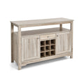 Home Server Buffet Sideboard With Wine Rack and Open Shelf