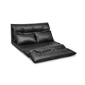 Home Foldable PU Leather Leisure Floor Sofa Bed with 2 Pillows
