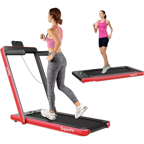 Fitness 2.25HP 2 in 1 Folding Treadmill with APP Speaker Remote Control