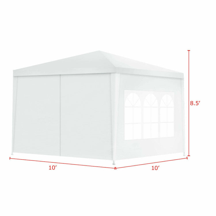 Outdoor 10 x 10 Feet Outdoor Side Walls Canopy Tent with 4 Removable Sidewalls