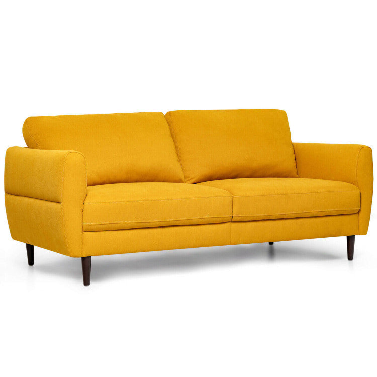 Home 72 Inch Small Fabric Loveseat Sofa Couch with with Solid Frame