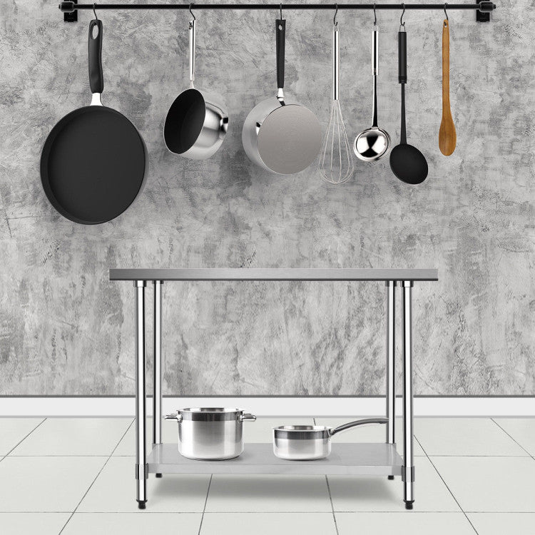 Modern 30 x 48 Inch Stainless Steel Table Commercial Kitchen Worktable