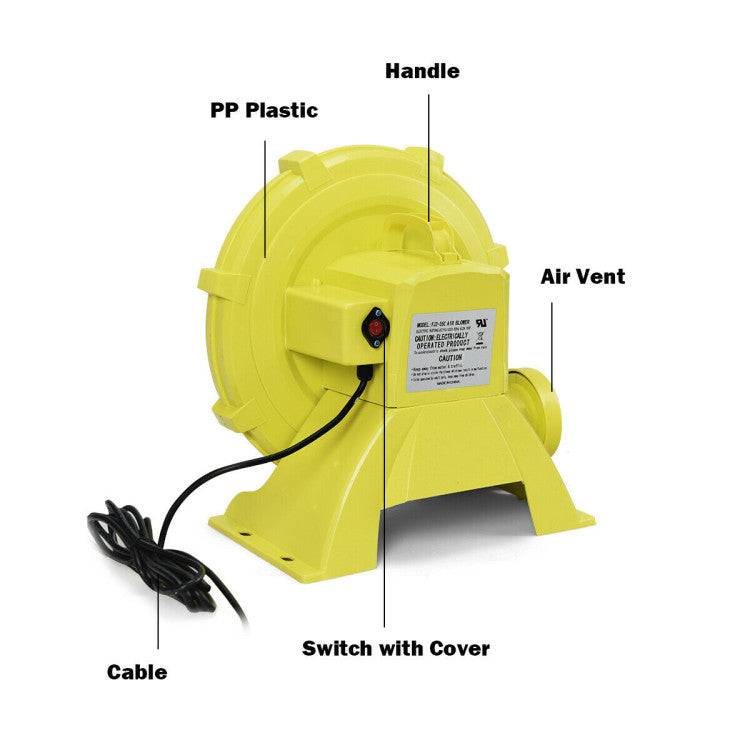Outdoor Air Blower 950 W 1.25 HP Air Blower Pump Fan for Inflatable Bounce House