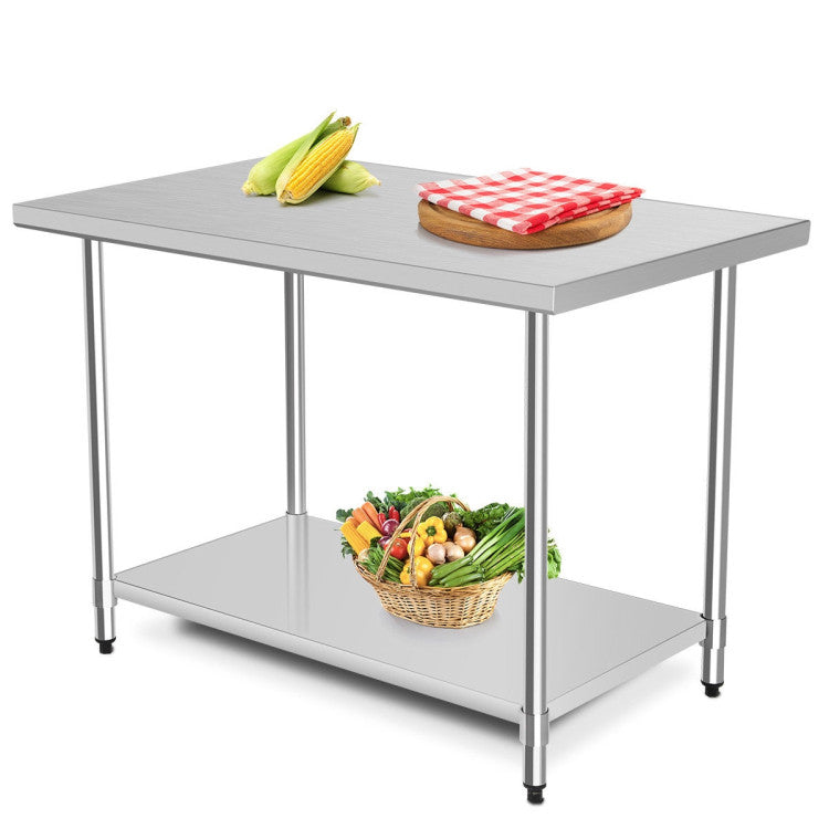 Modern 30 x 48 Inch Stainless Steel Table Commercial Kitchen Worktable